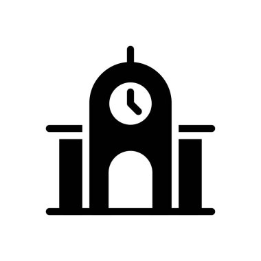 kolej vektör düz simgesi