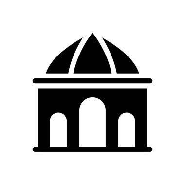 Cami vektörü düz simgesi