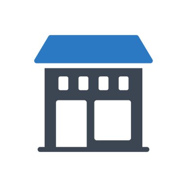 dükkan vektörü renk simgesi