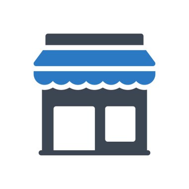 dükkan vektörü renk simgesi