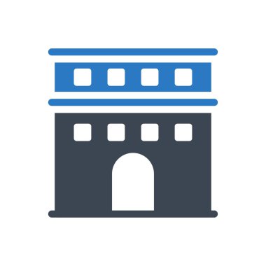 hostel vektör renk simgesi