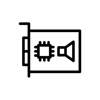 ses vektörü ince çizgi simgesi