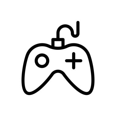 joypad vektör ince çizgi simgesi