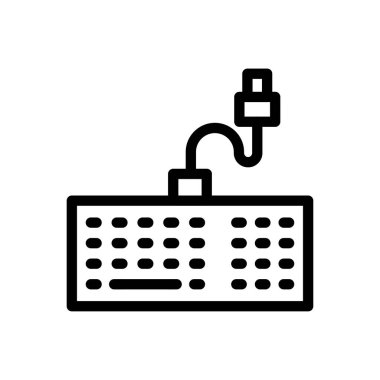 bilgisayar vektörü ince çizgi simgesi