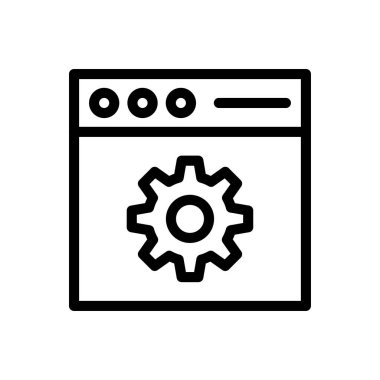 Web sayfası ince çizgi simgesi