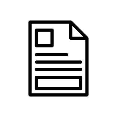 belge vektörü ince çizgi simgesi