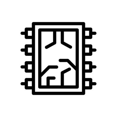 bellek vektörü ince çizgi simgesi