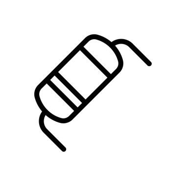 kapasitör vektör ince çizgi simgesi