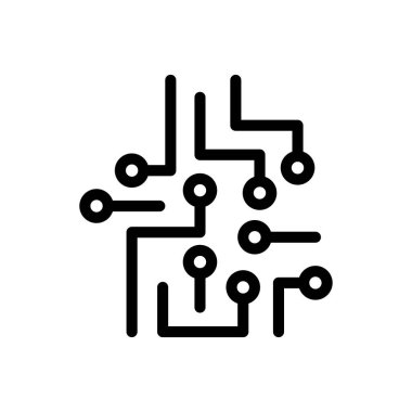 Elektronik vektör ince çizgi simgesi