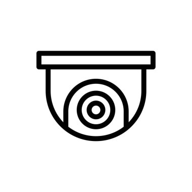 CCTV vektör ince çizgi simgesi