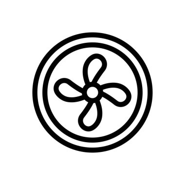 soğutma vektörü ince çizgi simgesi