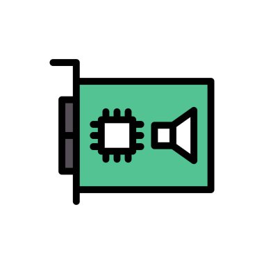 ses vektörü düz renk simgesi