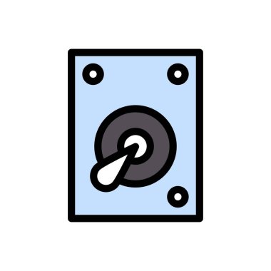 hdd vektör düz renk simgesi