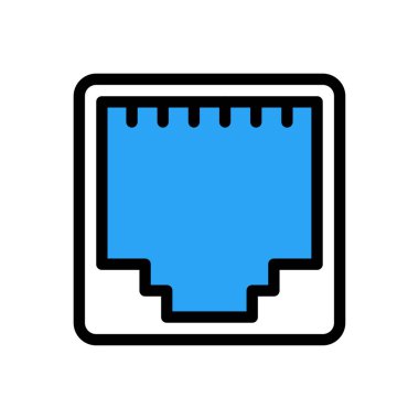 ethernet vektör düz renk simgesi