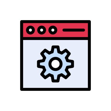 Web sayfası düz renk simgesi