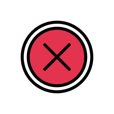 vektör düz renk simgesini kapat