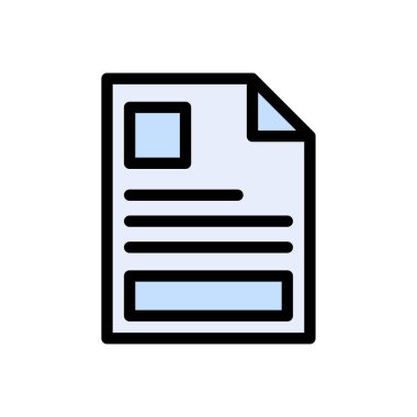 belge vektörü düz renk simgesi