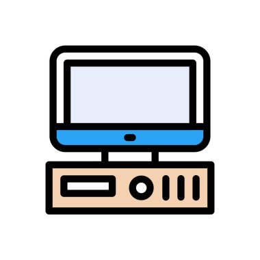 vektör düz renk simgesini izle