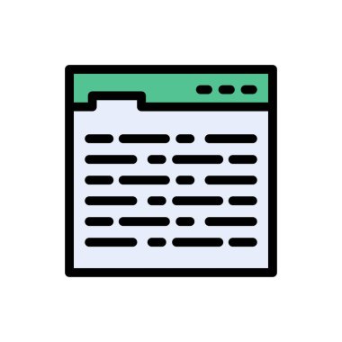 tarayıcı vektörü düz renk simgesi