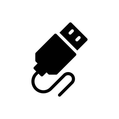 kablo vektörü düz simgesi