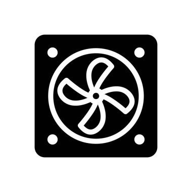 Vantilatör vektör glifleri düz simge