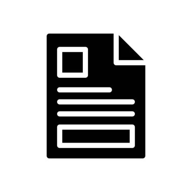 belge vektörü düz simge