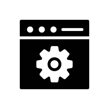 Web sayfası vektör simgesi düz simgesi