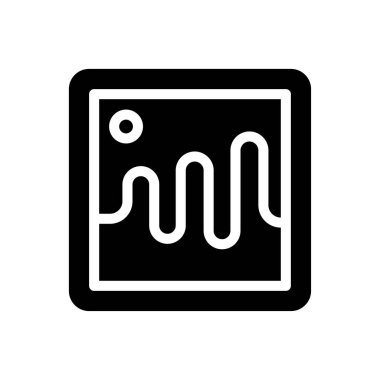 vektör glyph düz simgesini yener