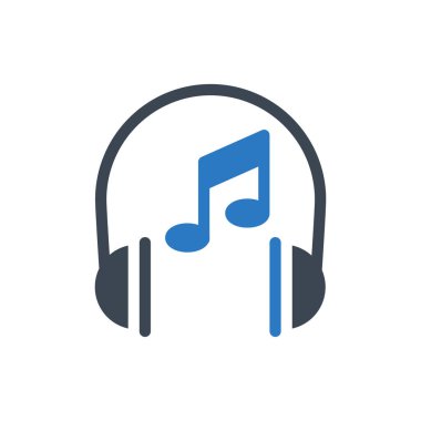 kulaklık vektörü renk simgesi