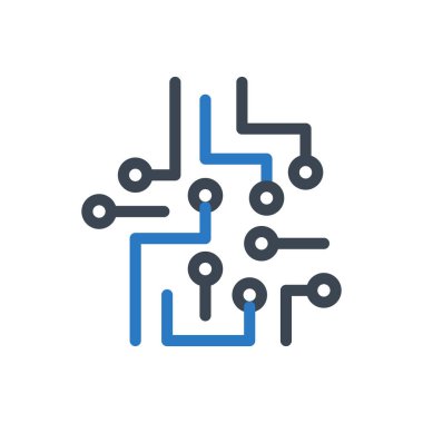 elektronik vektör renk simgesi