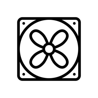 Egzoz vektörü ince çizgi simgesi