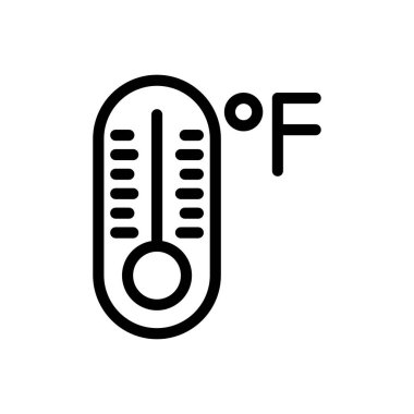 sıcaklık vektörü ince çizgi simgesi