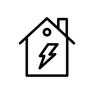 ev vektörü ince çizgi simgesi