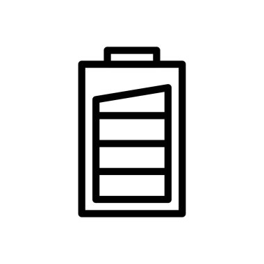 pil vektörü ince çizgi simgesi