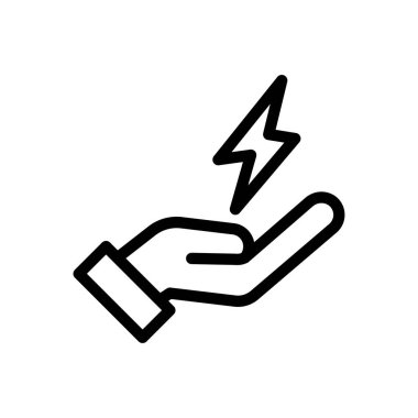 enerji vektörü ince çizgi simgesi