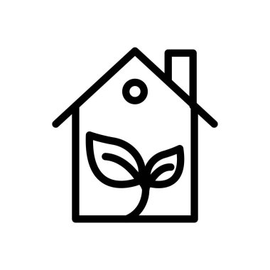 yeşil vektör ince çizgi simgesi