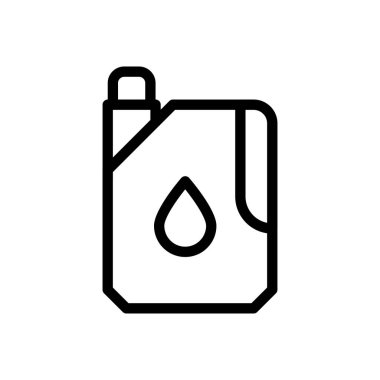 yakıt vektörü ince çizgi simgesi