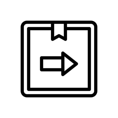 parsel vektör ince çizgi simgesi