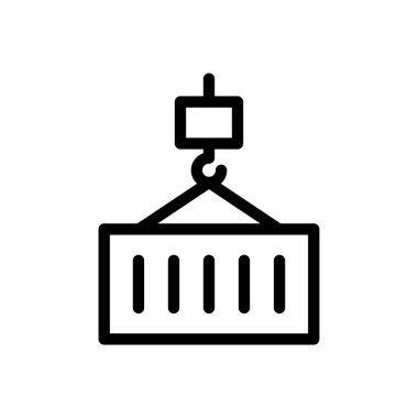 nakliye vektörü ince çizgi simgesi