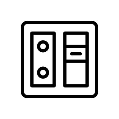 düğme vektörü ince çizgi simgesi