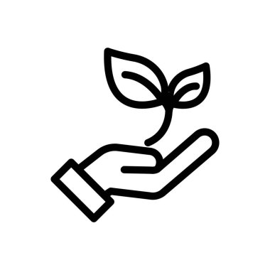 yeşil vektör ince çizgi simgesi