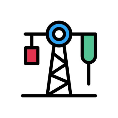 rafineri vektör düz renk simgesi