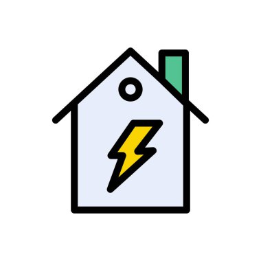 ev vektörü düz renk simgesi