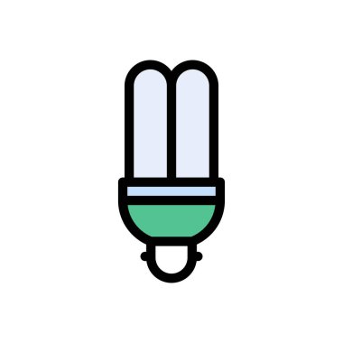 ampul vektörü düz renk simgesi