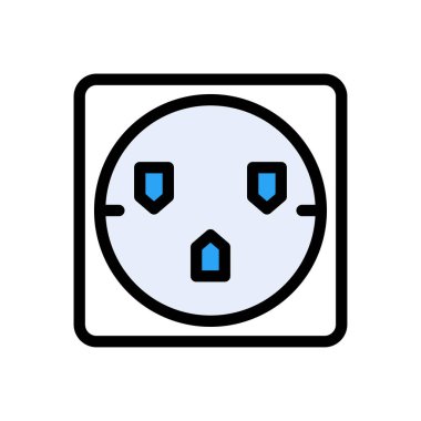 konnektör vektör düz renk simgesi