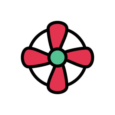 Vantilatör vektör düz renk simgesi