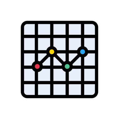 grafik vektörü düz renk simgesi