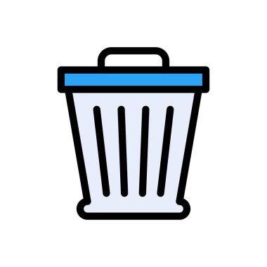 Geri dönüşüm vektörü düz renk simgesi