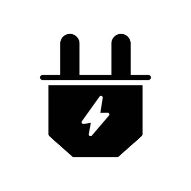 eklenti vektör glyph düz simgesi