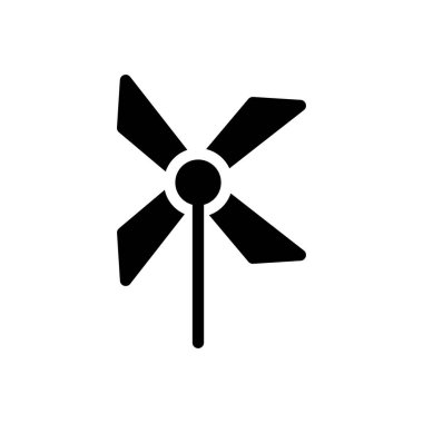 Türbin vektör sembolü düz simge